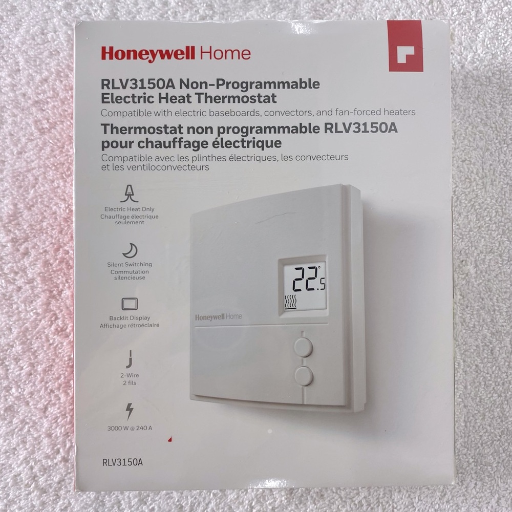Honeywell Home RLV3150A Non Programmable Electric Heat Thermostat NIB